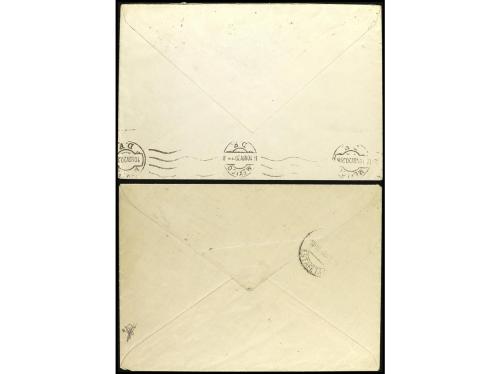 ✉ ESPAÑA. Ed. 299/300 y 303. 1920. Dos cartas con franqueos 