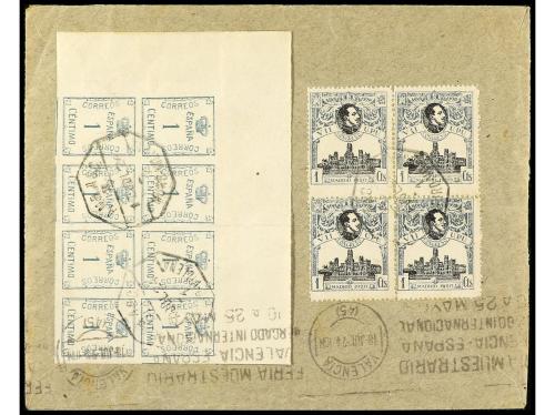 ✉ ESPAÑA. Ed. 297 (9), 298 (4), 291 (8). 1924. ALBACETE a VA