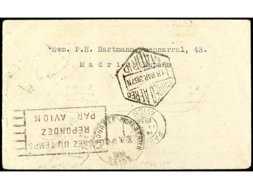 ✉ ESPAÑA. Ed. 711/25. 1936. MADRID a ALEMANIA. Serie complet