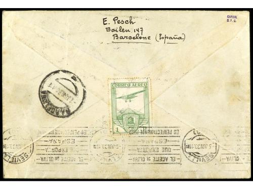 ✉ ESPAÑA. Ed. 481, 487, 321 (2), 323, 452/53. 1930. BARCELON