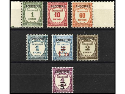 ** ANDORRA. Yv. T-9/15. TASAS. Serie completa. LUJO. 