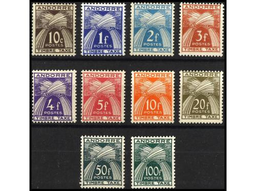 ** ANDORRA: ANDORRA FRANCESA. Yv. 138/53 y T-32/41. SERIES C