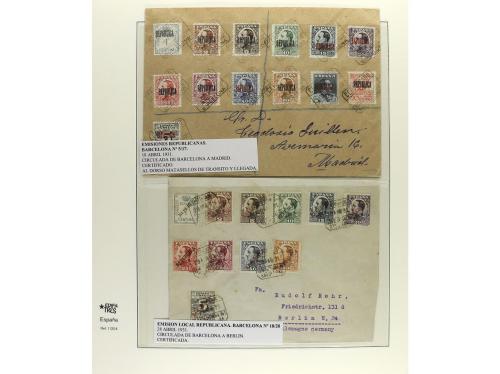 ✉ ESPAÑA. Ed. 455/68. 1929. Hoja de papel japón especial con