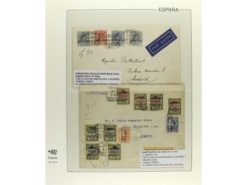 ✉ ESPAÑA. Ed. 455/68. 1929. Hoja de papel japón especial con