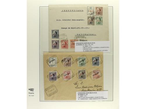 ✉ ESPAÑA. Ed. 455/68. 1929. Hoja de papel japón especial con