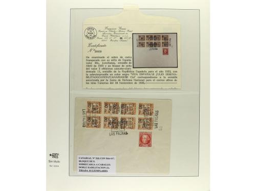 ✉ ESPAÑA. Ed. 455/68. 1929. Hoja de papel japón especial con