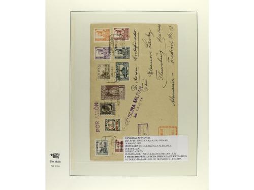 ✉ ESPAÑA. Ed. 455/68. 1929. Hoja de papel japón especial con