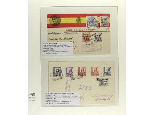 ✉ ESPAÑA. Ed. 455/68. 1929. Hoja de papel japón especial con