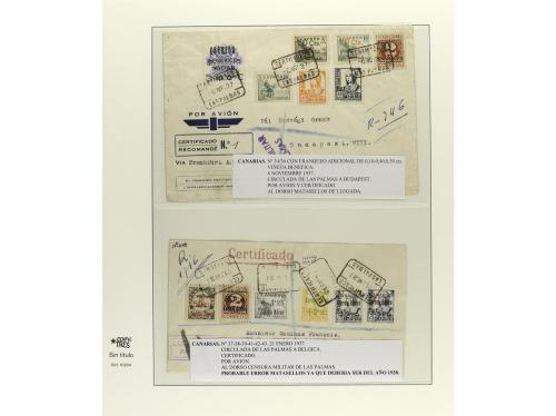 ✉ ESPAÑA. Ed. 455/68. 1929. Hoja de papel japón especial con