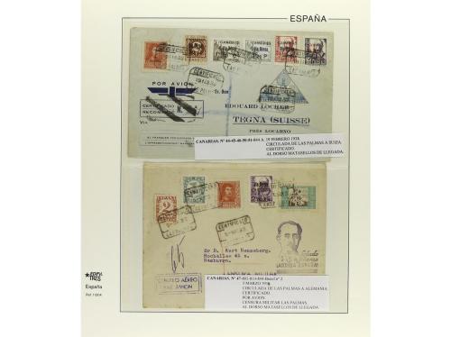 ✉ ESPAÑA. Ed. 455/68. 1929. Hoja de papel japón especial con