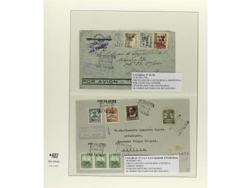 ✉ ESPAÑA. Ed. 455/68. 1929. Hoja de papel japón especial con