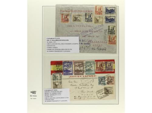 ✉ ESPAÑA. Ed. 455/68. 1929. Hoja de papel japón especial con