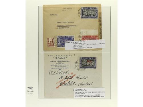 ✉ ESPAÑA. Ed. 455/68. 1929. Hoja de papel japón especial con