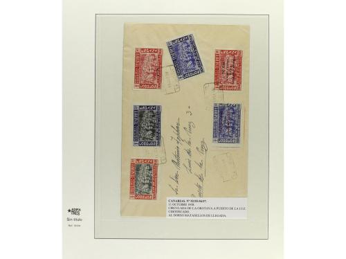 ✉ ESPAÑA. Ed. 455/68. 1929. Hoja de papel japón especial con