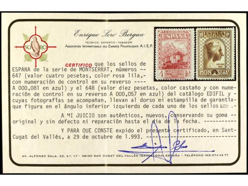 ** ESPAÑA. Ed. 636/49. SERIE COMPLETA. 14 valores. LUJO. RAR