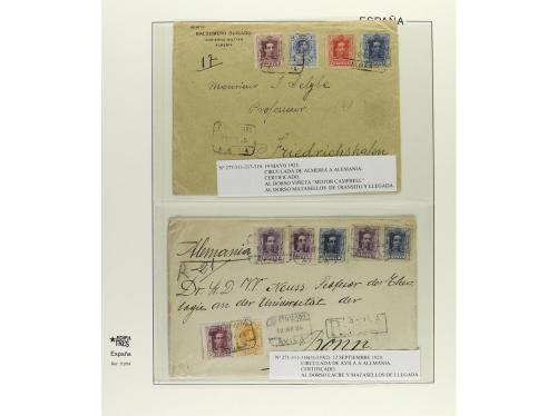 ✉ ESPAÑA. 1910-1930. ALFONSO XIII. MEDALLÓN y VAQUER. Conjun