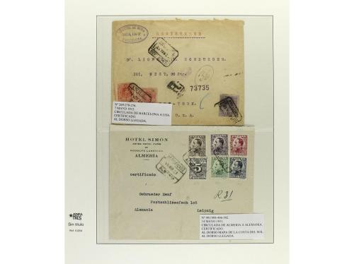 ✉ ESPAÑA. 1910-1930. ALFONSO XIII. MEDALLÓN y VAQUER. Conjun