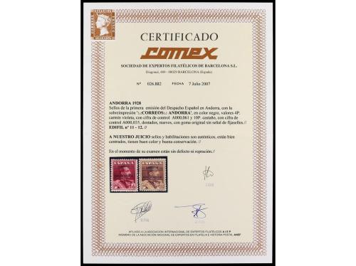 ** ANDORRA. Ed. 1/14. SERIE COMPLETA. 14 valores. Centrados 