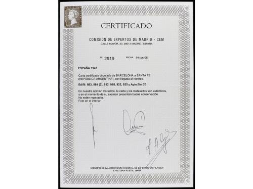✉ ESPAÑA. Ed. 912, 883, 884 (2), 918, 922, 923. 1940. BARCEL