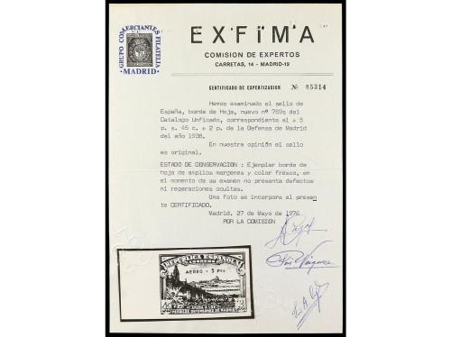 ** ESPAÑA. Ed. 759s. Aéreo + 5. Tipo 31. Borde de hoja. LUJO