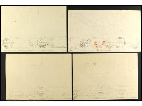 ✉ ESPAÑA. 1930. GRAF ZEPPELIN. Conjunto de cuatro cartas vol