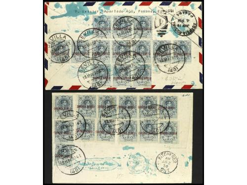 ✉ ESPAÑA. 1930. Dos cartas voladas por GRAF ZEPPELIN desde S
