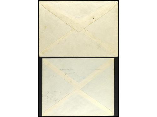 ✉ ESPAÑA. Ed. 757as. 1938. Aéreo + 5 pts. azul verdoso. 2 ca
