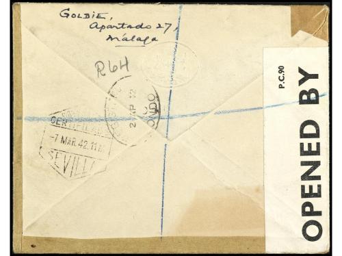 ✉ ESPAÑA. Ed. 840, 846 (2), 866, 879, 916/18, 922/23. 1942. 