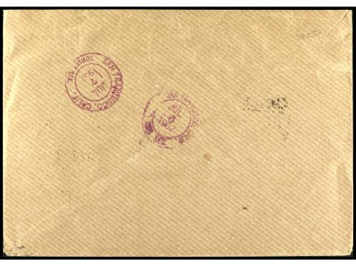 ✉ ESPAÑA. Ed. 1118 (4), 1116. 1952. MADRID a NEW YORK. 90 ct