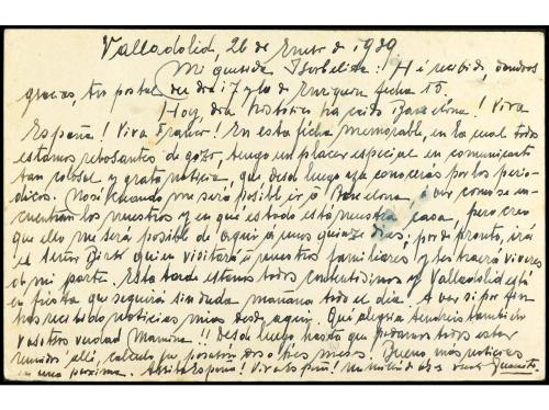 ✉ ESPAÑA ENTEROS POSTALES. Ed. 84. 1939. VALLADOLID a ZURICH