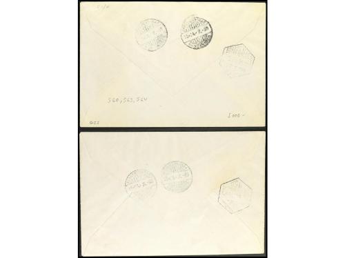 ✉ ESPAÑA. Ed. 559/65. 1930. SEVILLA a URUGUAY. Serie complet