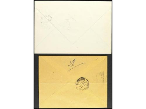 ✉ ESPAÑA. Ed. 727/28, 729/30. 1936. Dos cartas con la serie 