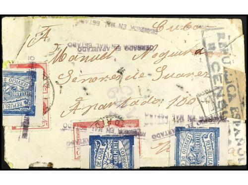 ✉ ESPAÑA. Ed. 745, 746 (2), 752 (6). 1937. MADRID a LA HABAN
