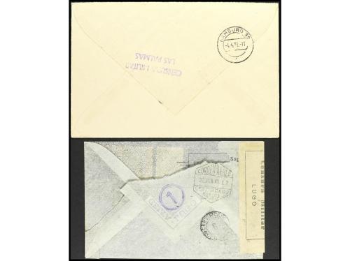 ✉ ESPAÑA. Ed. 830, 831. 1938-40. Dos cartas certificadas, ci