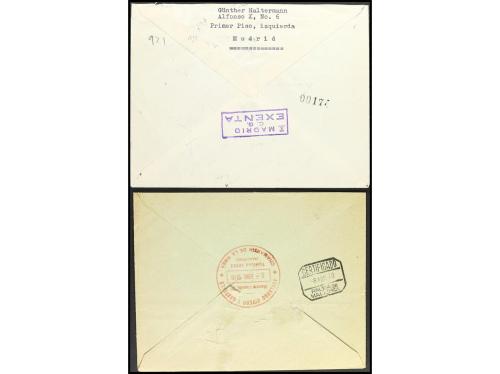 ✉ ESPAÑA. Ed. 969. 1944-48. 2 cartas circuladas con sello de