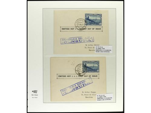 ✉ ESPAÑA. Ed. 757. 1938. Conjunto de 27 sobres primer día co