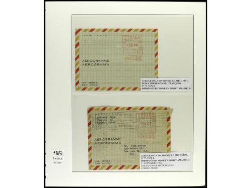 ✉ ESPAÑA ENTEROS POSTALES. AEROGRAMAS. Conjunto de Aerograma