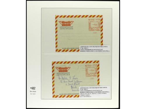 ✉ ESPAÑA ENTEROS POSTALES. AEROGRAMAS. Conjunto de Aerograma