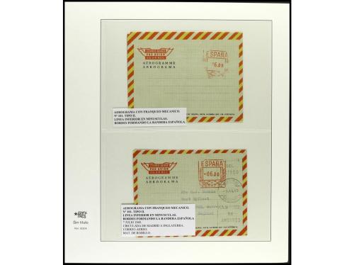 ✉ ESPAÑA ENTEROS POSTALES. AEROGRAMAS. Conjunto de Aerograma
