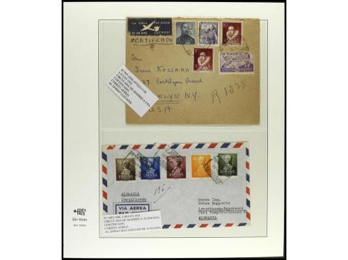 ✉ ESPAÑA. 1950-1963. Conjunto de 35 cartas circuladas con pr