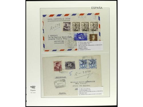 ✉ ESPAÑA. 1950-1963. Conjunto de 35 cartas circuladas con pr