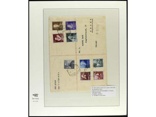 ✉ ESPAÑA. 1950-1963. Conjunto de 35 cartas circuladas con pr