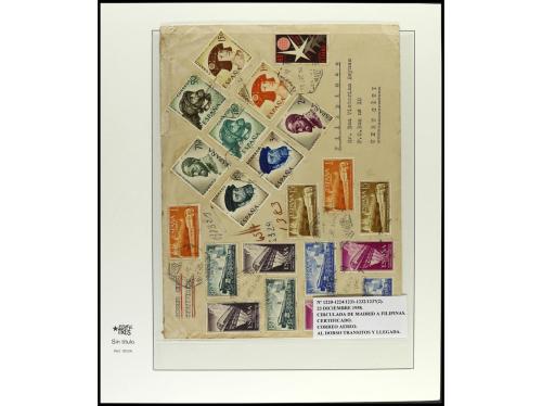 ✉ ESPAÑA. 1950-1963. Conjunto de 35 cartas circuladas con pr