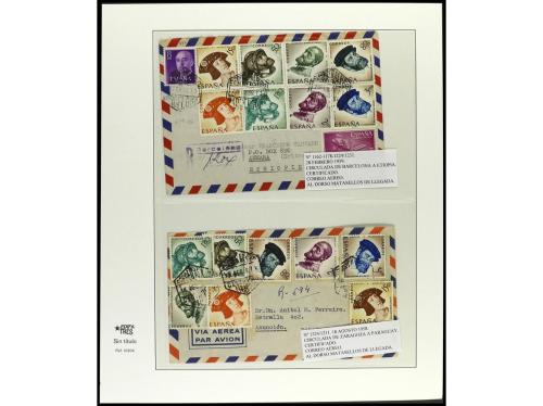 ✉ ESPAÑA. 1950-1963. Conjunto de 35 cartas circuladas con pr