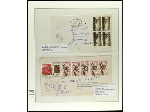 ✉ ESPAÑA. 1950-1963. Conjunto de 35 cartas circuladas con pr