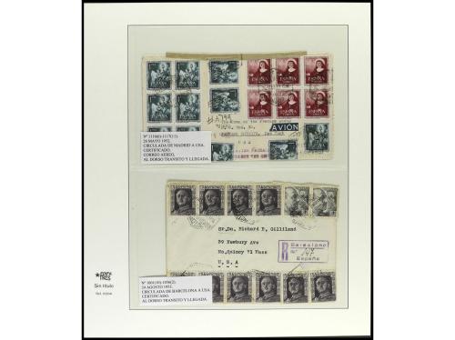 ✉ ESPAÑA. 1950-1963. Conjunto de 35 cartas circuladas con pr