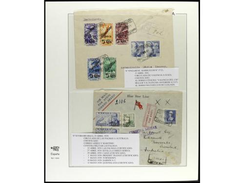 ✉ ESPAÑA. 1936-40. ESTADO ESPAÑOL. Conjunto de 20 cartas. In
