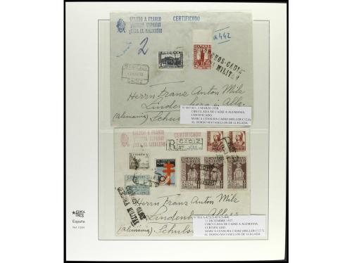 ✉ ESPAÑA. 1936-40. ESTADO ESPAÑOL. Conjunto de 20 cartas. In