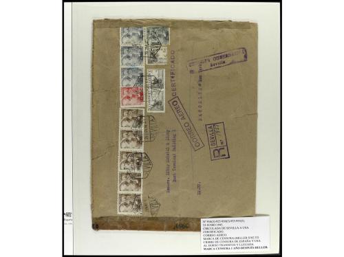 ✉ ESPAÑA. 1936-49. ESTADO ESPAÑOL. Conjunto de 27 cartas con