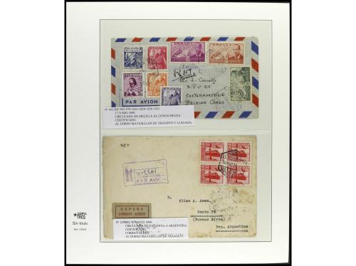 ✉ ESPAÑA. 1936-49. ESTADO ESPAÑOL. Conjunto de 27 cartas con